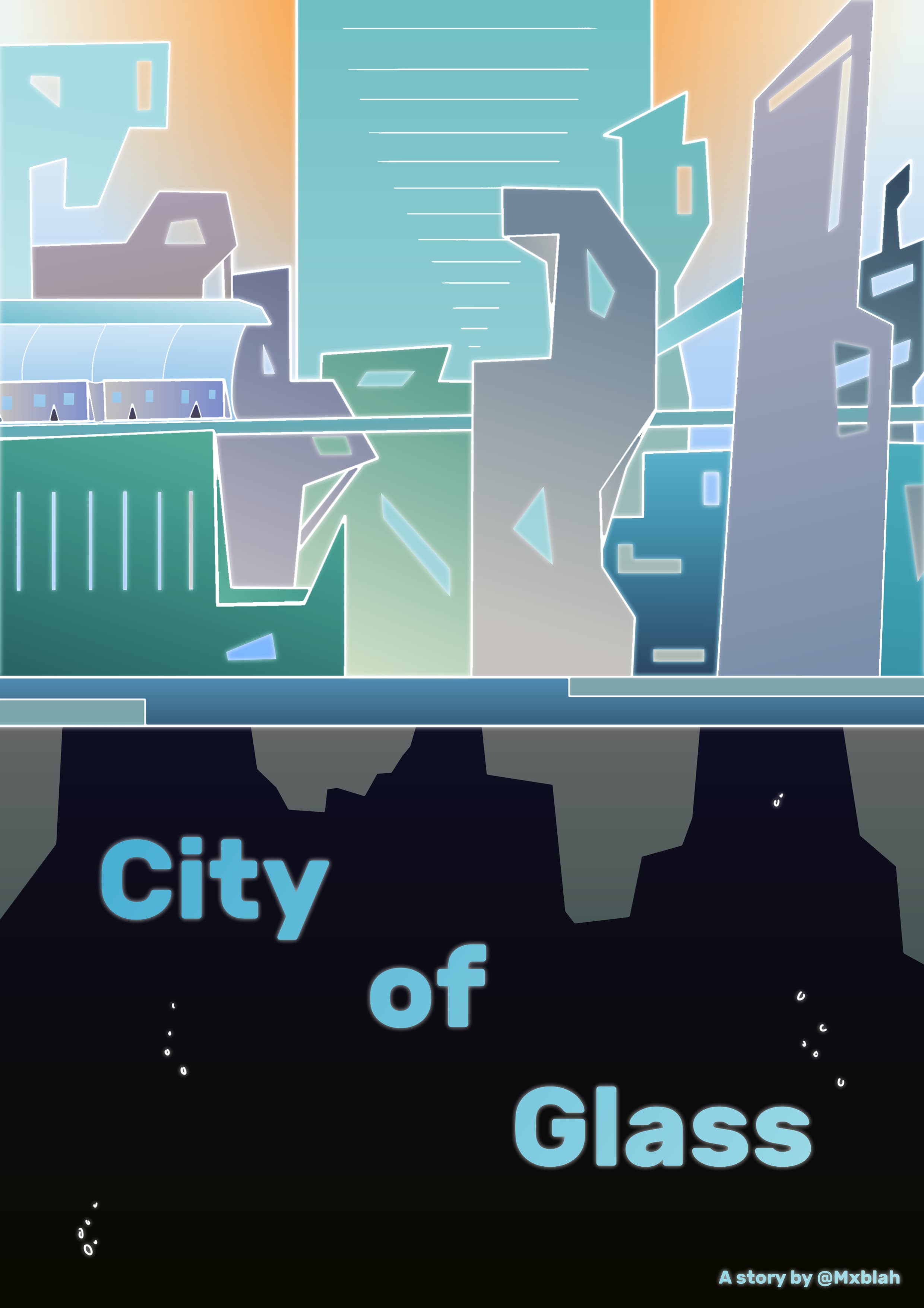 City of Glass cover image An abstract, geometric glass cityscape shines above dark, foreboding waters.